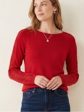 Versailles New York Vintage‎ Vibrant Red Knit Sweater Size Medium